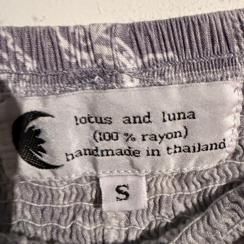 Lotus Luna Harem Pants Small Pants Boho Festival Mandala Smocked Jogger Travel - Picture 4 of 4